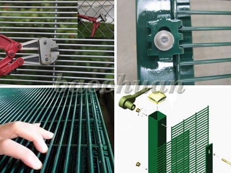 High Security Welded Mesh Fence Galvanized Wire Fence Panels Easily Assembled