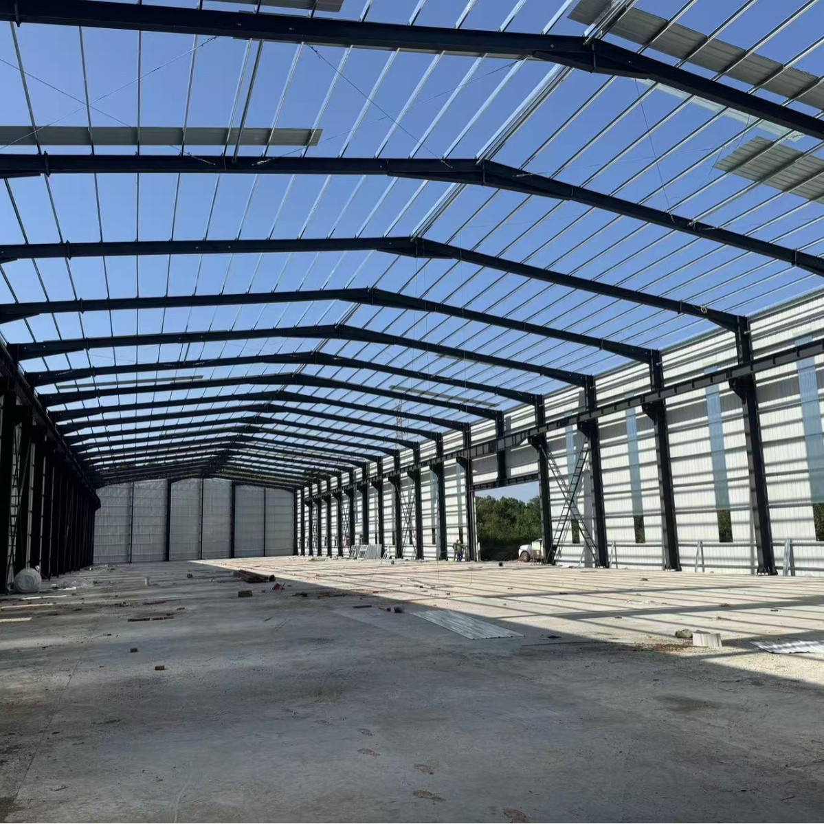 Anti Fire Prefab Steel Frame House , Industrial Steel Frame Building Factory