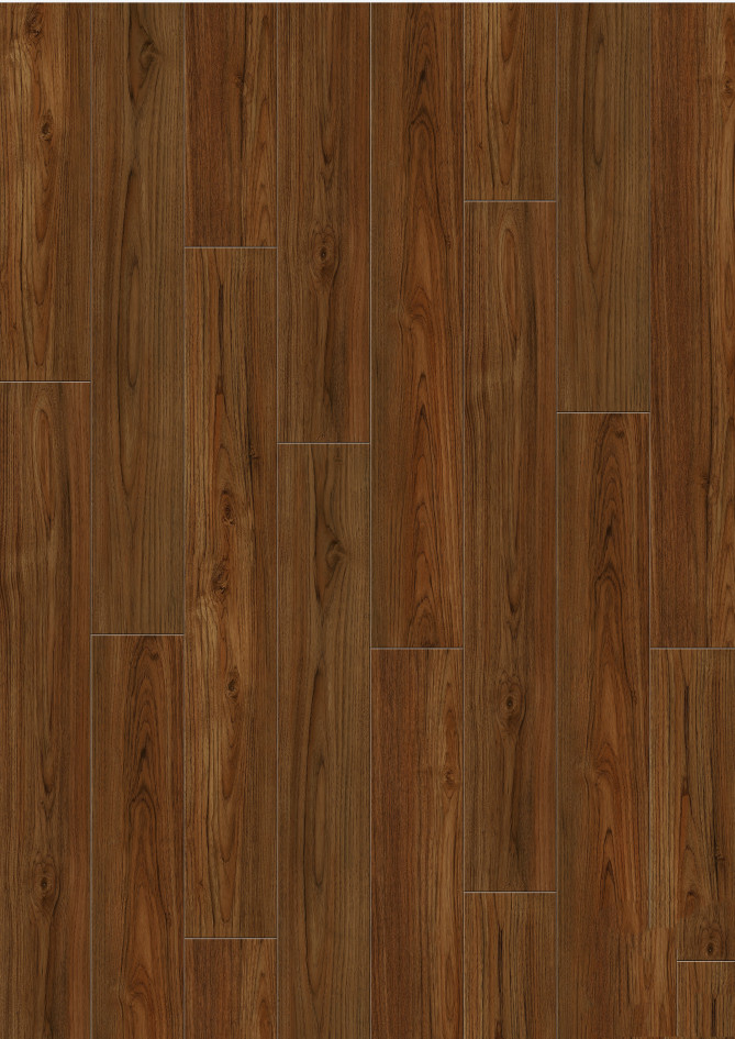 5mm SPC Sheet Flooring Eco Friendly Corrosion Resistant Ultra Light Teakwood Burlywood GKBM JR-W17020