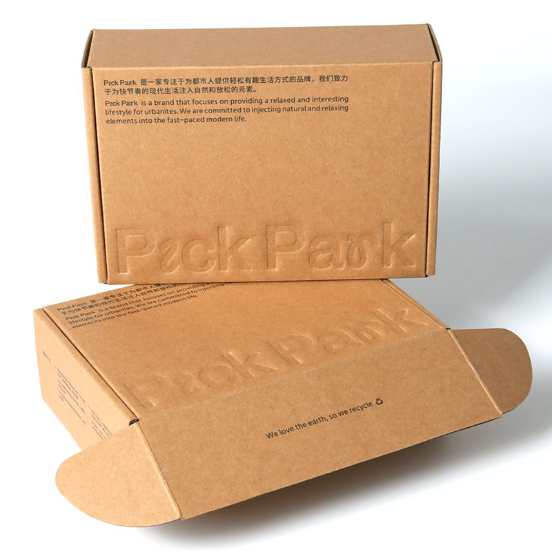 CMYK 4 Color Offest Printing Brown Craft Paper Box for Food Packaging Custom Logo