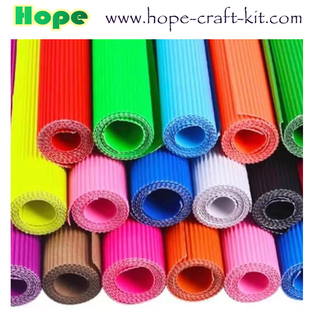 Colorful craft corrugated quilling paper for DIY toys / handcraft kids hand-craft diy material A4 size customer size