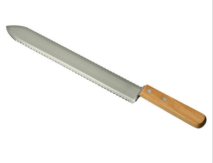 Stainless Steel Double Serrated Uncapping Knife with Wooden Handle for Honey Uncapping