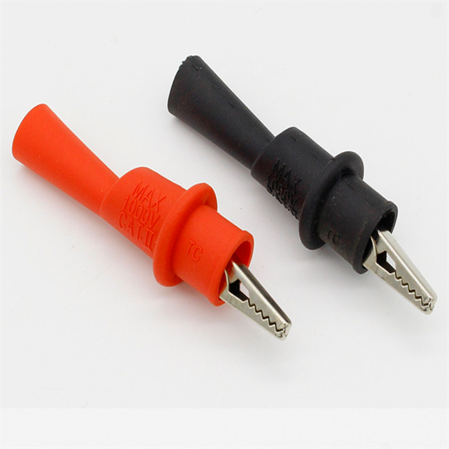1000V 10A Multimeter Crocodile Clips , Multipurpose Battery Alligator Clips