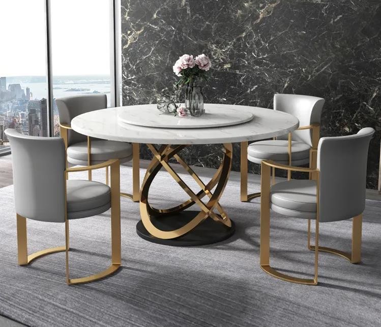 Minimalist Modern Armrest Velvet Leather Metal Dining Chair 65*58*80 cm Customized