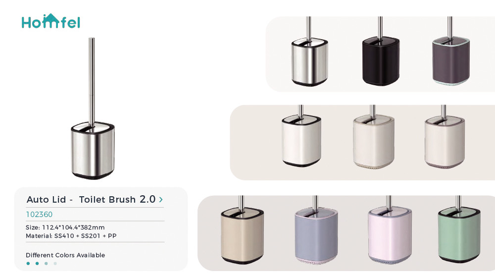 Fashion Steel Toilet Cleaning Brush And Holder With Contemporary Design