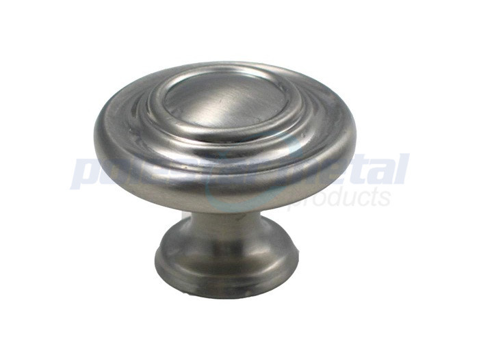Satin Nickel Zinc Alloy Mushroom Kitchen Cabinet Knobs And Handles 1 1/4" Diameter