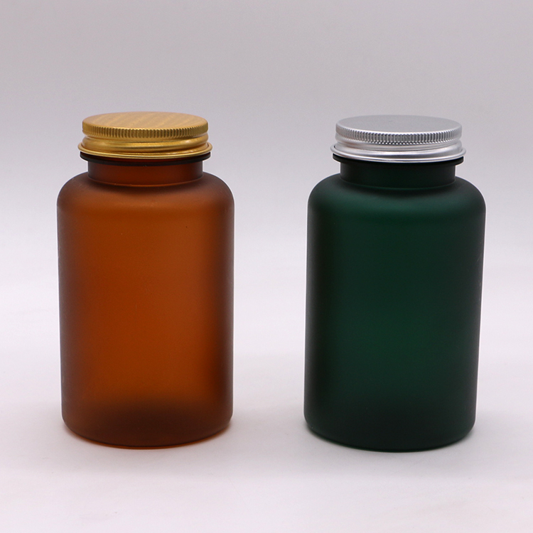 250ML PET Medical Plastic Bottle with Matte/Frosted Finish and Various Color Options