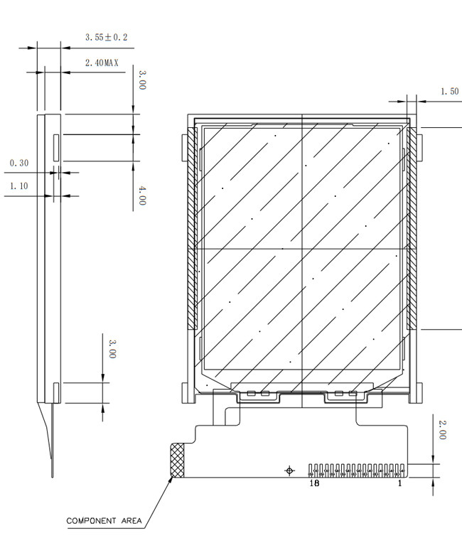 1.77" LCD Touch Screen Display 128x160 TN Panel For Smart Devices Front Screen