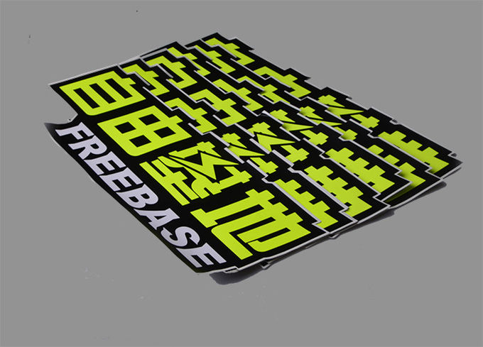 Customized printing adhesive luminous green fluorescent PVC vinyl outdoor car decal stickers