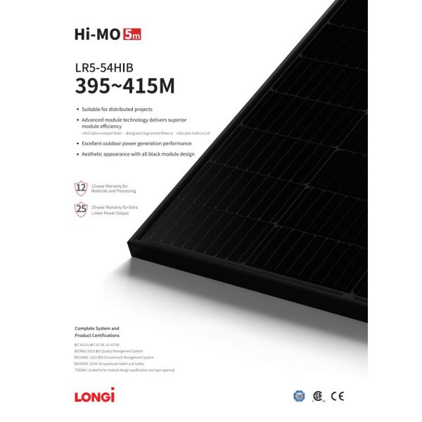 In Stock Longi Solar Panel Setup Cost Full Black 385- 665w Cost to Have Solar Panels Installed Quotes