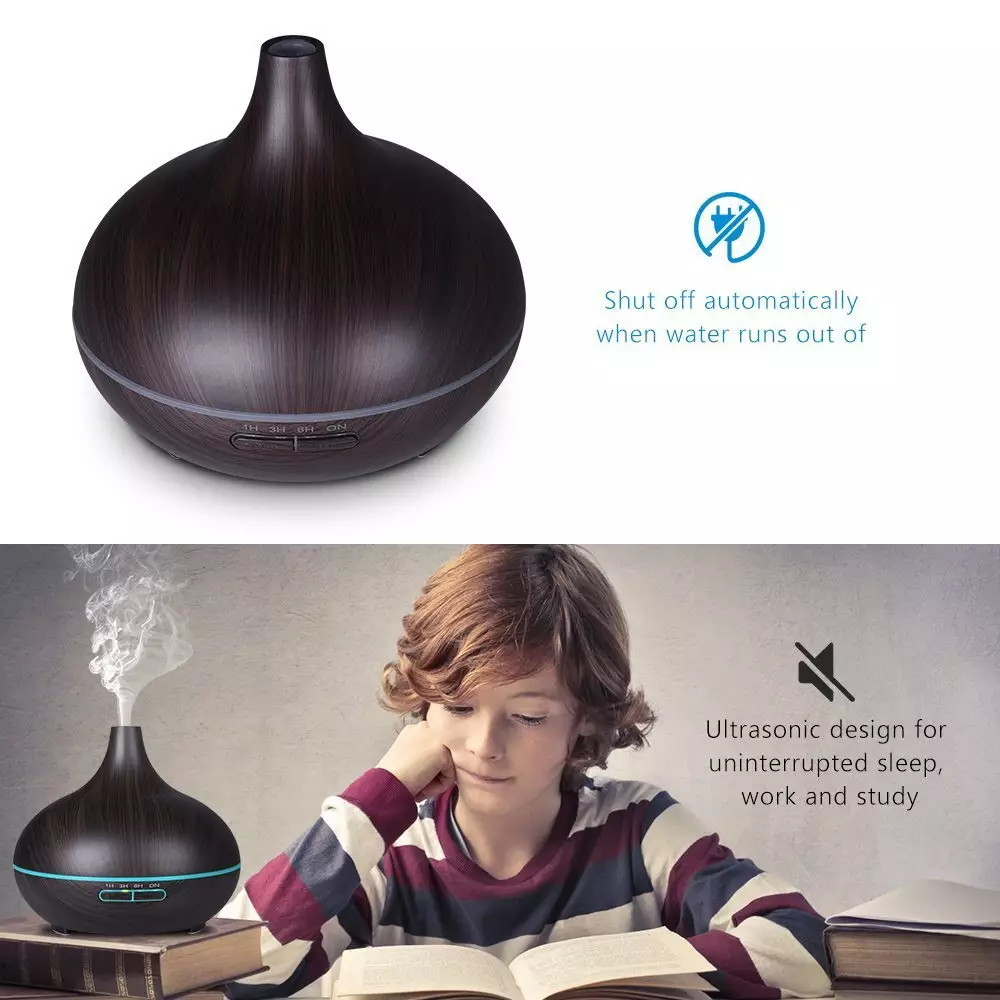 450ml Remote Control Ultrasonic Mist Humidifiers With 7 Color Lights