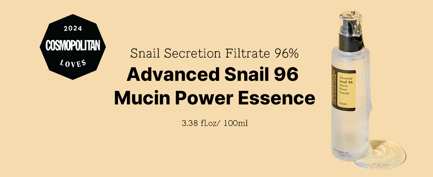 Hydrating Moisturizing Face Serum Snail Mucin 96% Power Repairing Essence 3.38 Fl.Oz 100ml