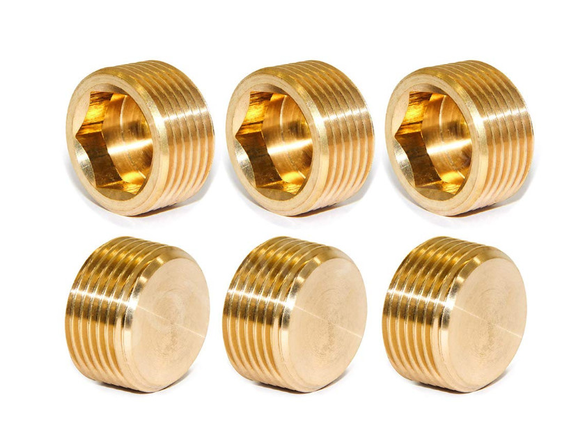 CNC Thread Pipe Plug 1/2" Male Brass Compression Fitting