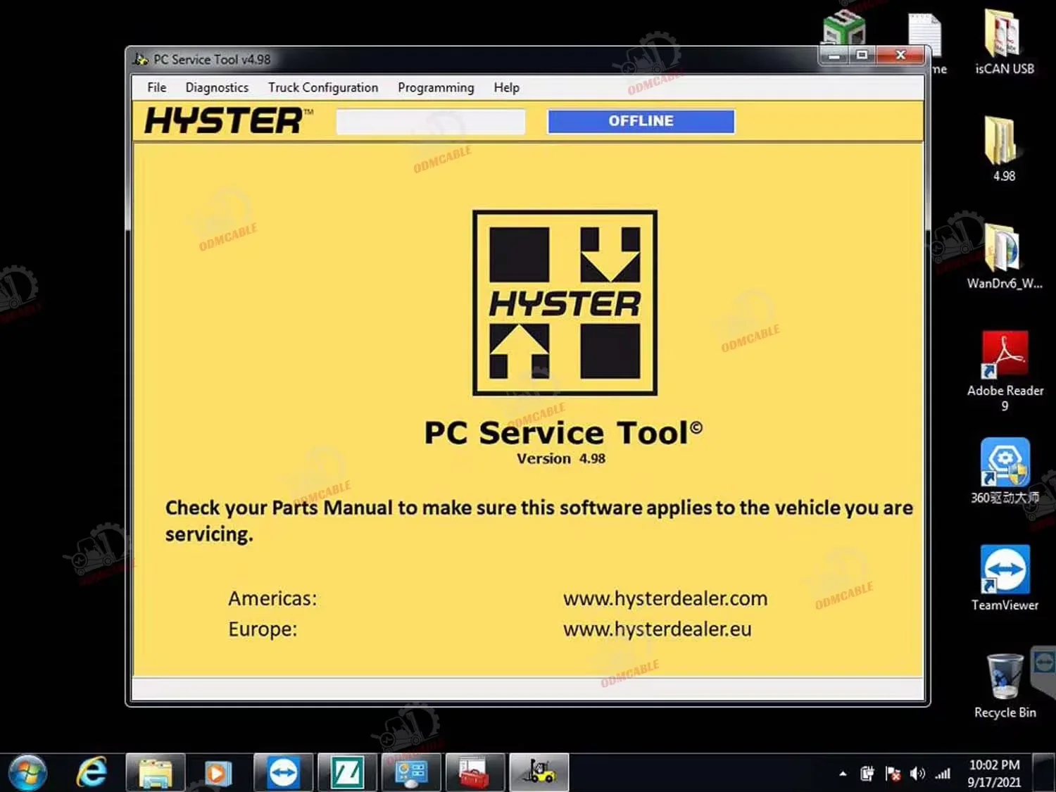 FZ G1 Tablet For Hyster Yale Auto Forklift Diagnostic Tool Ifak Can Usb Interface With Hyster Yale Pc Servicel Tool V4.99