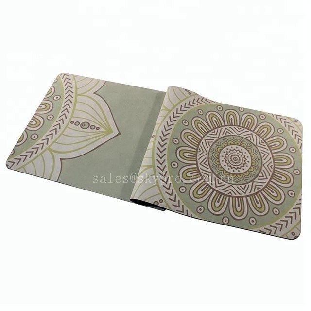 Natural Rubber Circle Exercise Mat / Eco Yoga Mat Hot Colorful Heat Transfer Printed