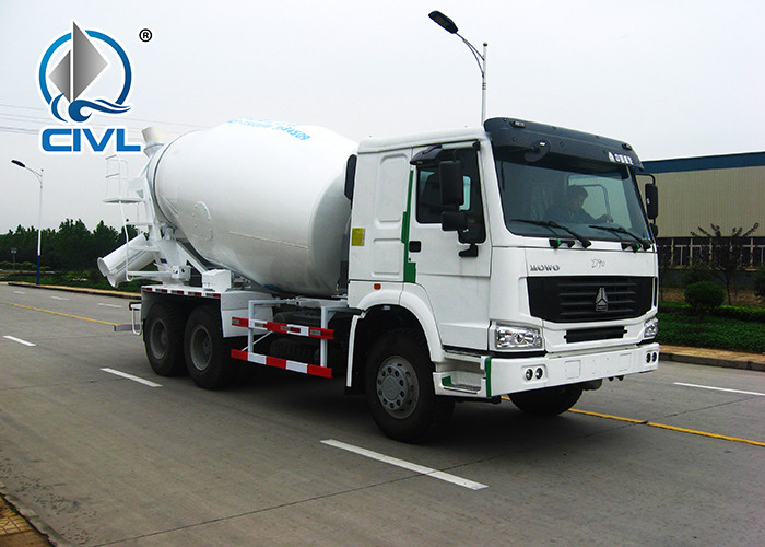 EUROII Sinotruk HOWO Mobile Concrete Mixer Truck with 10CBM tanker RHD 10 Wheels 336HP Engine
