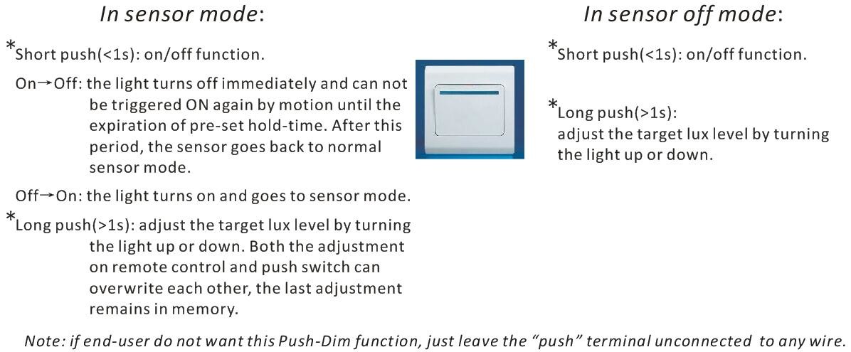 AC motion sensor switch Trailing Edge Dimmable Motion Sensor Push - Dim