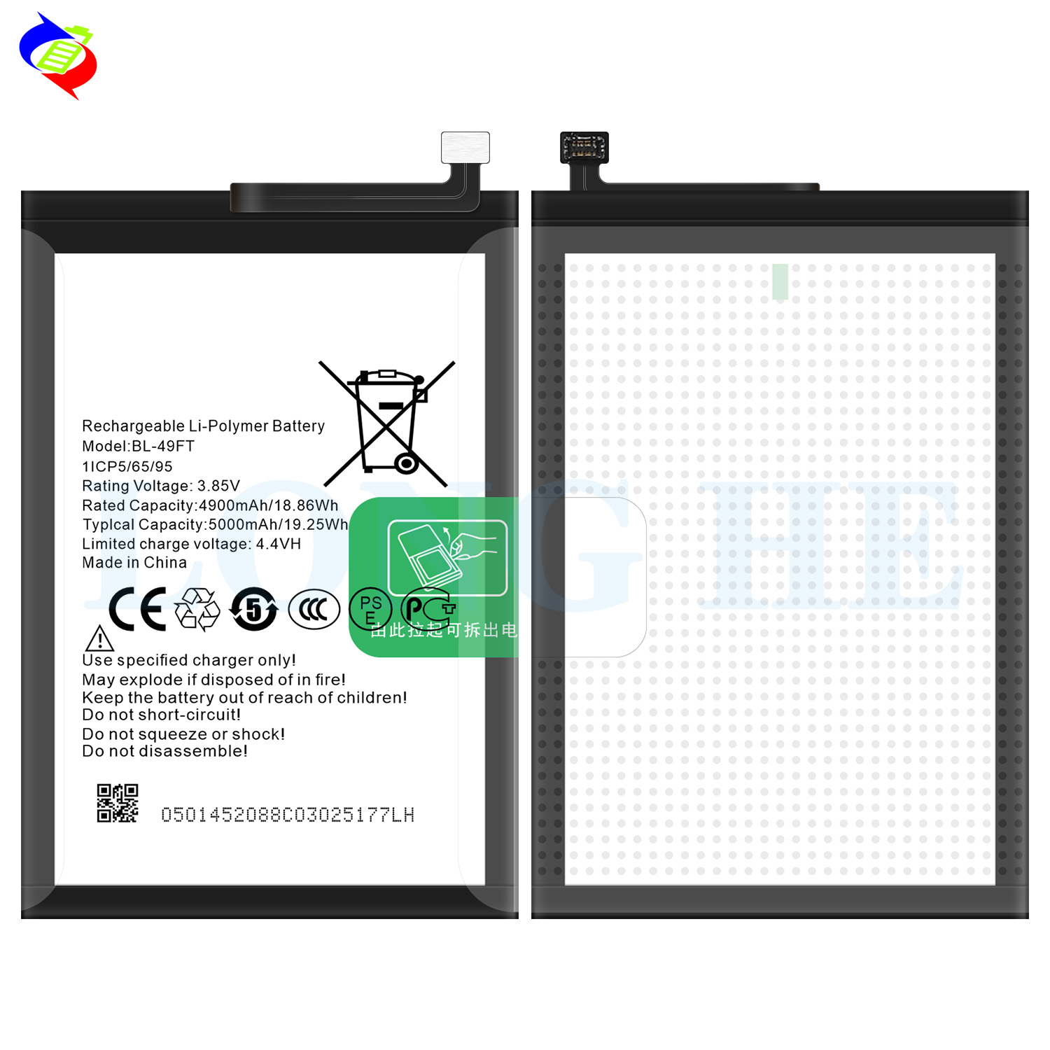 OEM/ODM BL-49FT KD8 Mobile Phone Battery for Tecno Spark 5 Rechargeable Battery