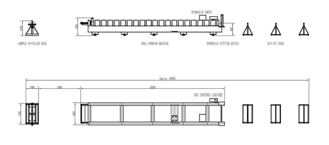 1220mm Coil Width Color Steel Roll Forming Machine For Roof Panel