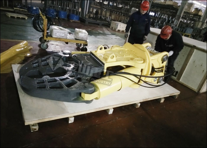 Double Cylinder Excavator Metal Shears 360 Degree Hydraulic Rotation Motor