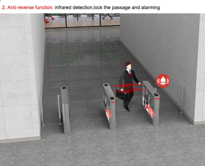 Factory Application Pedestrian Swing Gate Turnstile  With Card And Qr Code 5