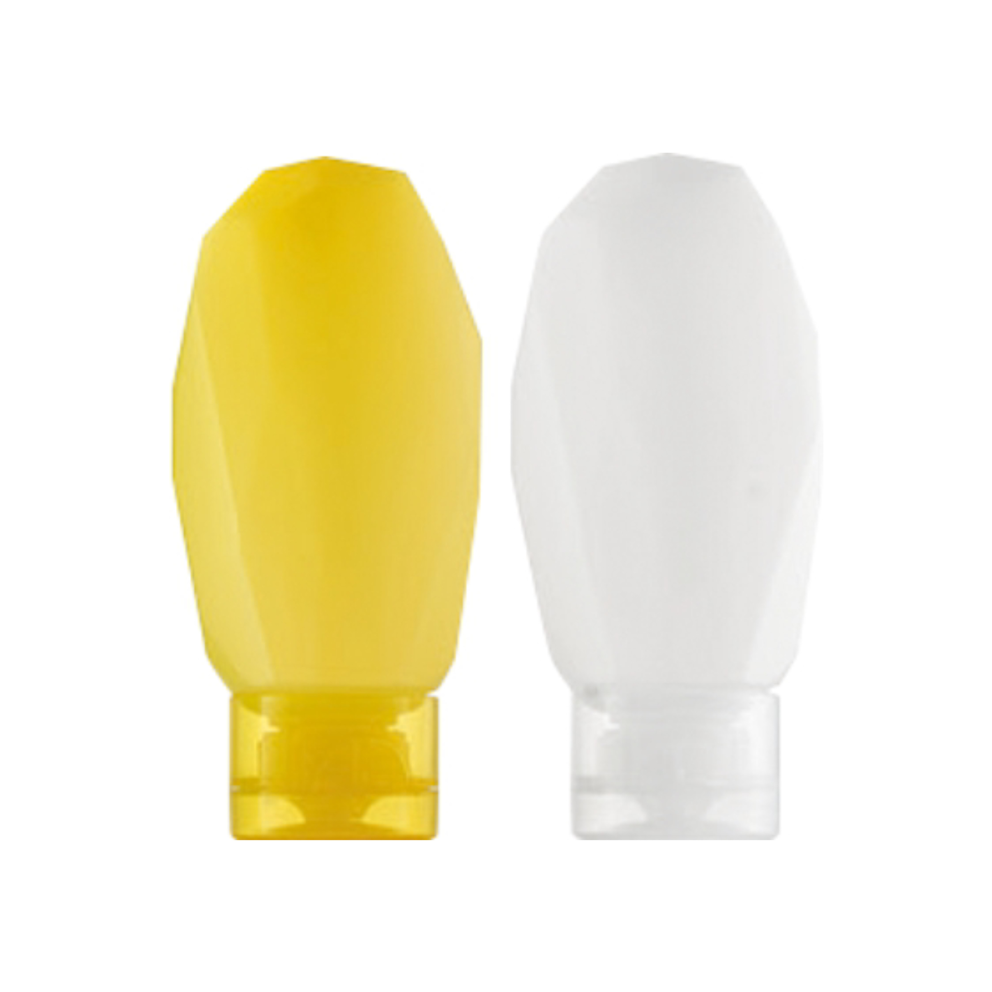 PE Base Material Colorful Hand Cream Bottle 90ml PE Bottle with 22/410 Flip Top Cap Squeezable Bottle