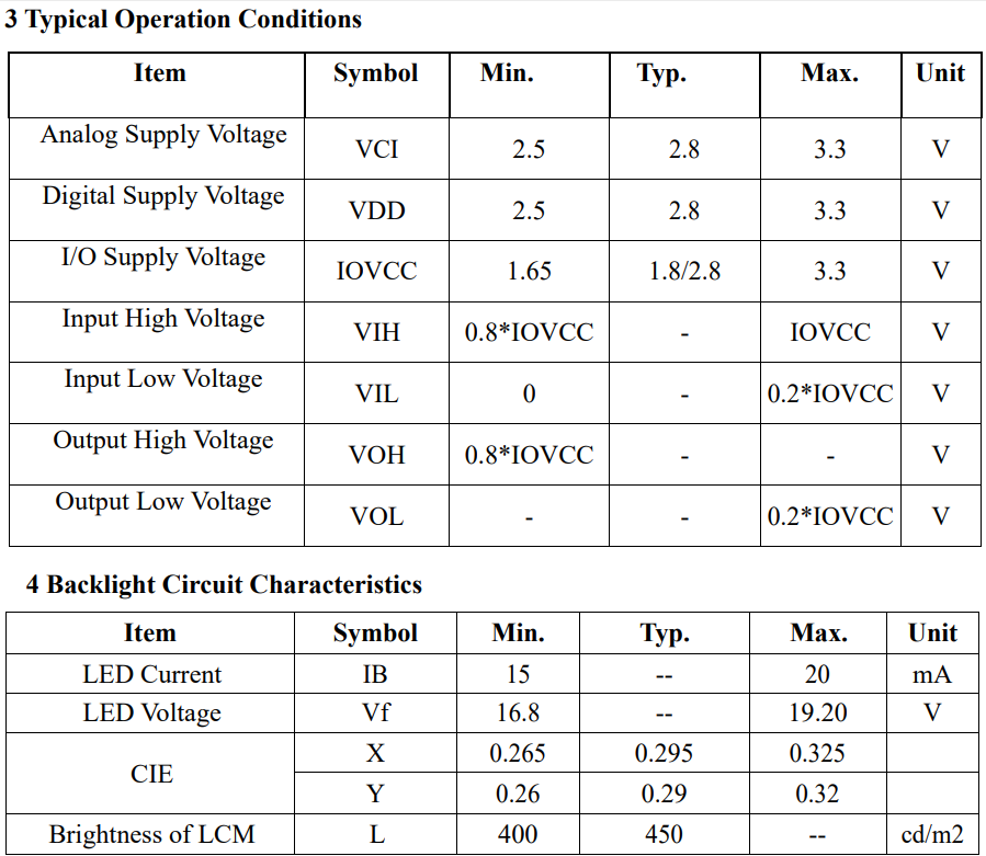 RGB Display LCD TFT 320x480 Color LCD Display Module With ST7796S 3.5 Inch