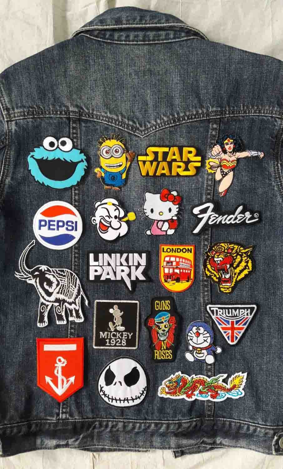 3D Embroidery Hat Patch Adhesive , Iron On Anime Clothing Patches