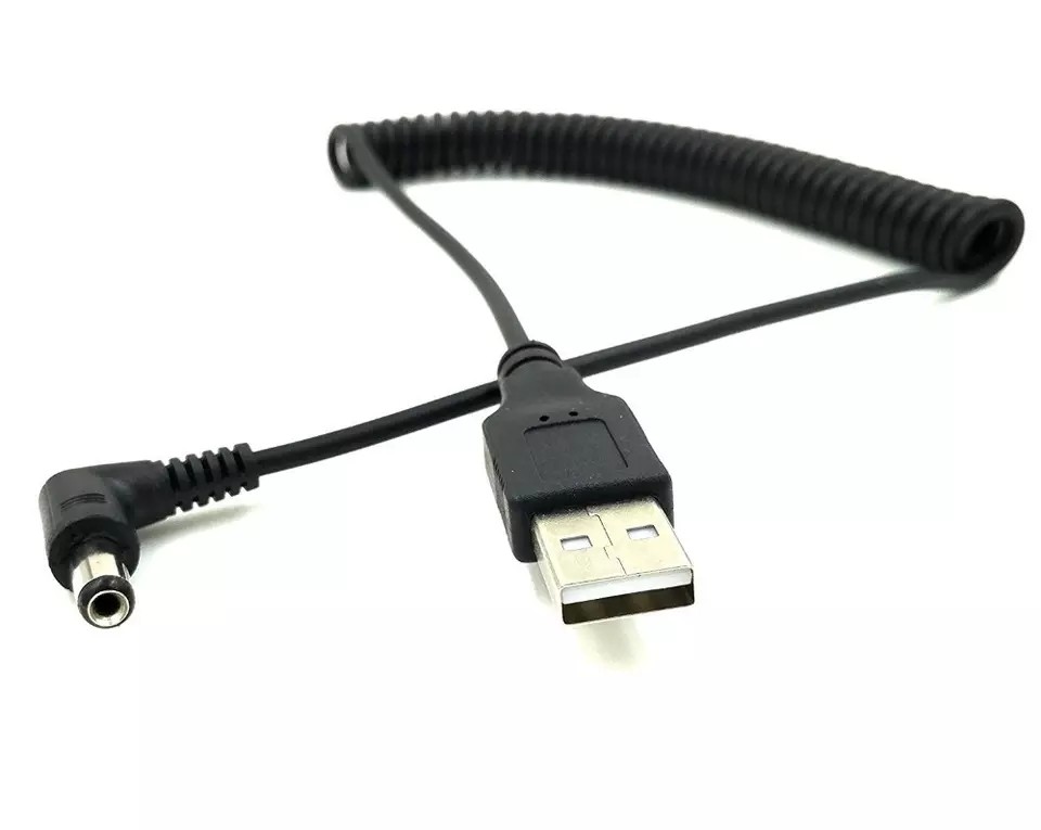 Flexible Custom USB Cables 90 Degree Right Angle DC Plug 10m Length