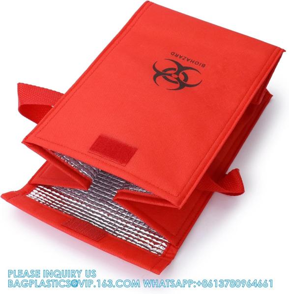 Medical Insulated Biohazard Cooler Bag, Medical Specimen Transport Bag, Bio