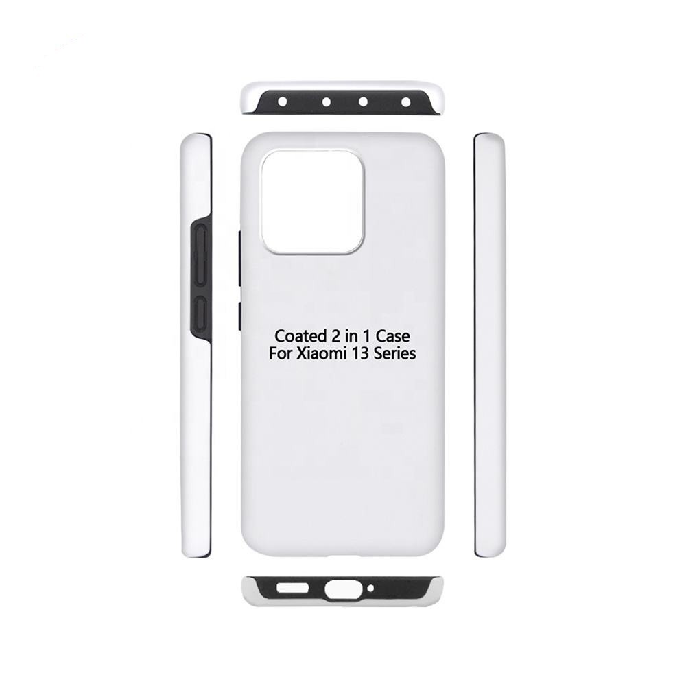 Sublimation 3D Coated Blank 2 in 1 Tough Phone Cases For Xiaomi 13 14 Pro 3D Sublimation Film Cases