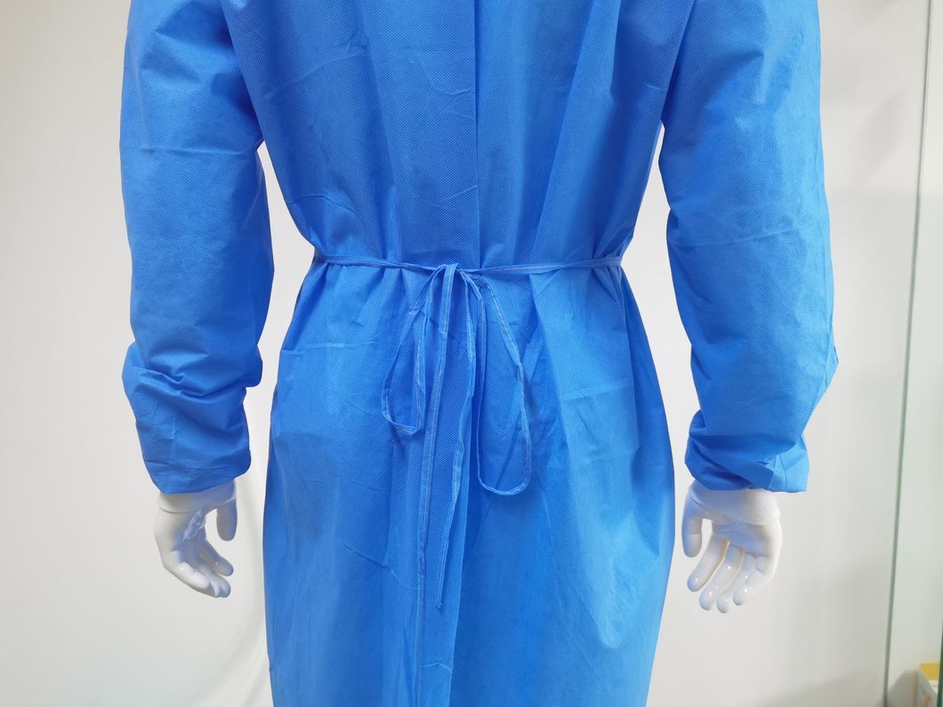 SMS Nonwoven Protective Clothing Breathable Waterproof Wholesale Disposable Isolation Gown