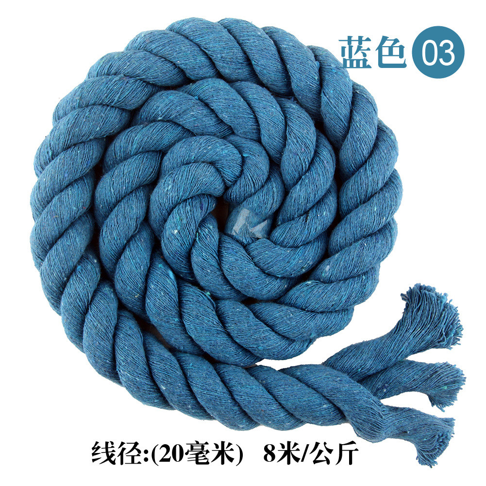DIY Colored Cotton Macrame Cord 20mm Colored Cotton Rope For Crafts