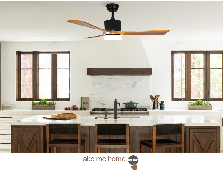 52 Inches Reversible Motor Time Setting Ceiling Fan Light for Home Hotel and Office