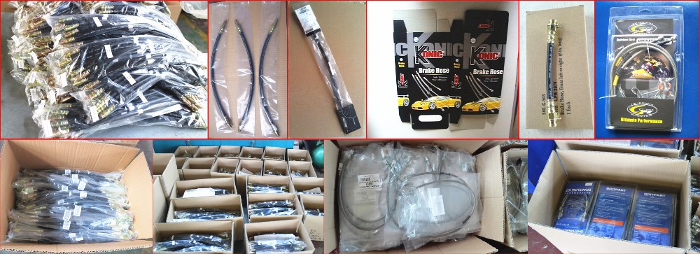 Stainless steel braided brake hose is widely used for any auto, motorcycle, racing cars, beach vehicles, ATV and Scooter