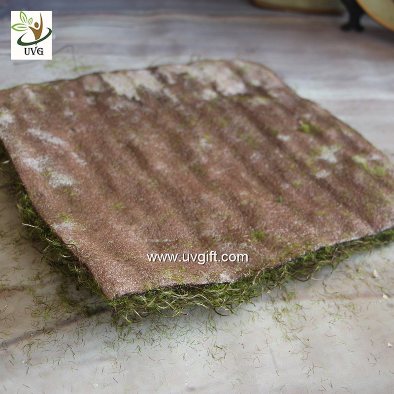 UVG 30cm micro soft artificial grass mat with nylon moss for beach wedding decor GRS042