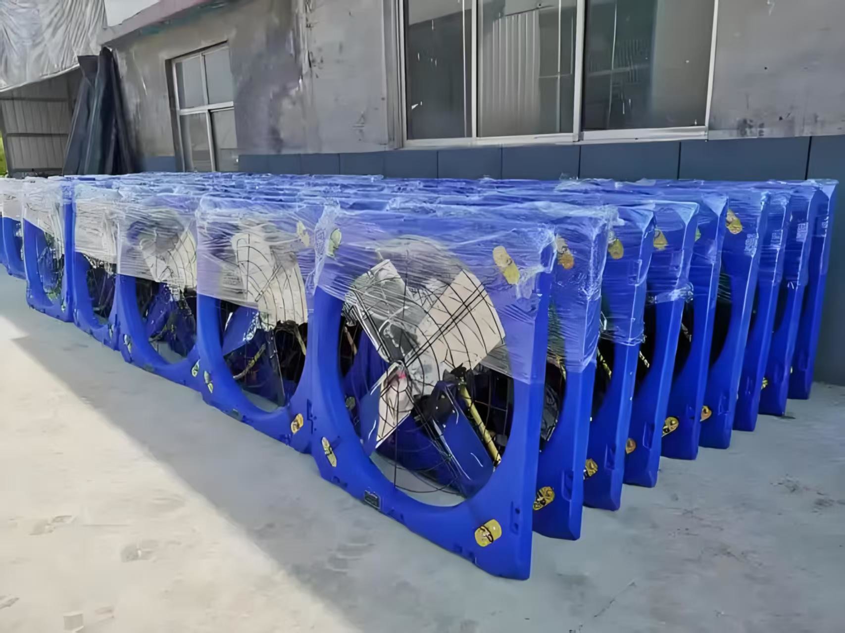 Steel Frame Cattle Sheds Dairy Cow House Hanging Type Exhaust Cooling Fan