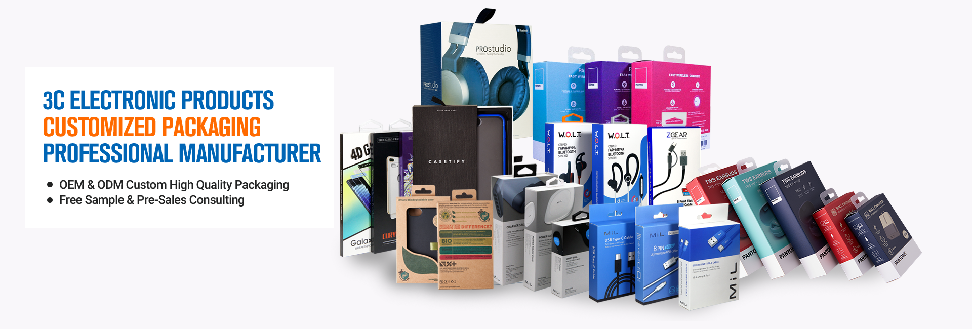 Custom New Design Color Box Paper Packaging Box With Blister Tray For Wireless Microphone