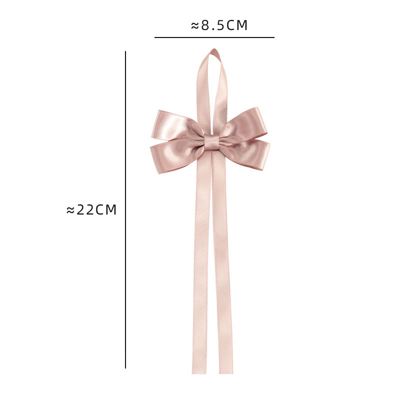 Gold Pre Tied Satin Ribbon Bow With Elastic Loop Satin Ribbon For Gift Wrapping