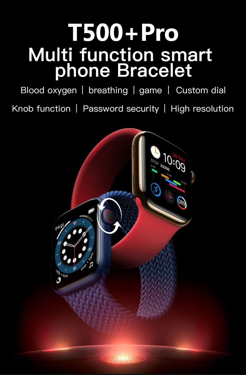 1.75 Inch Full Screen T500+ Pro Iwo 18 Bluetooth Calling Smartwatch