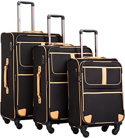 600D Spinner Softshell TSA Lock EVA Trolley Luggage