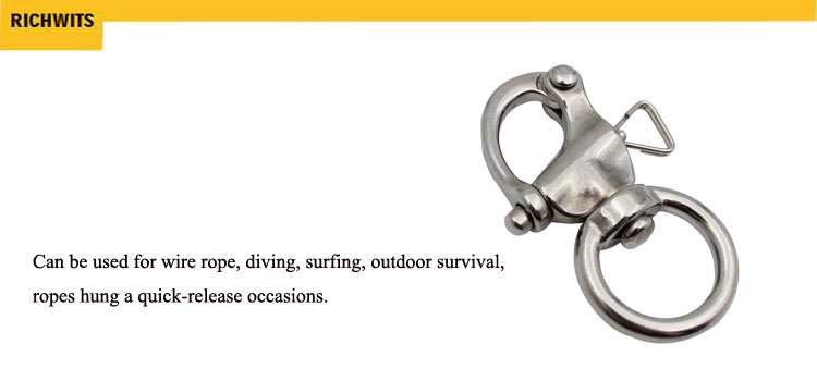 Stainless Steel 316 Fast Shooter Camera Strap Buckle with Other Rotary Spring Shackle