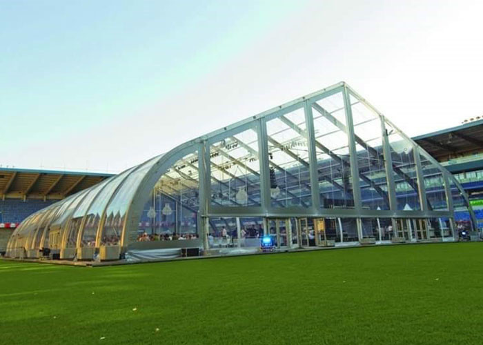 Aluminum 30x65m Curve Clear Span Tent For Event Sports