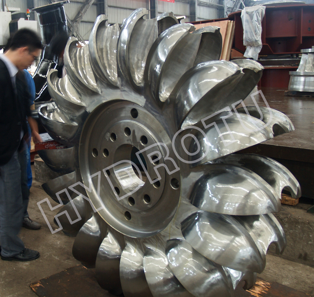 High Water Head Pelton Hydro Turbine With CNC Forged Runner