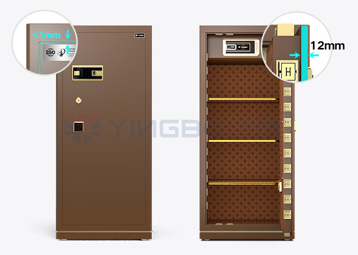 Biometric Fingerprint Lock Office Safe Box H1500mm YB/N7-150 Coffee Fingerprint Lock Safe