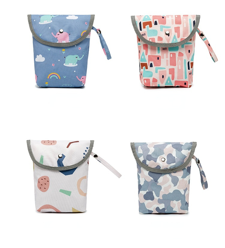 Wholesale Infant Cloth Toilet Diaper Bag Mini Waterproof Wet Dry Package for Baby Nappy Pouch Reusable Bag