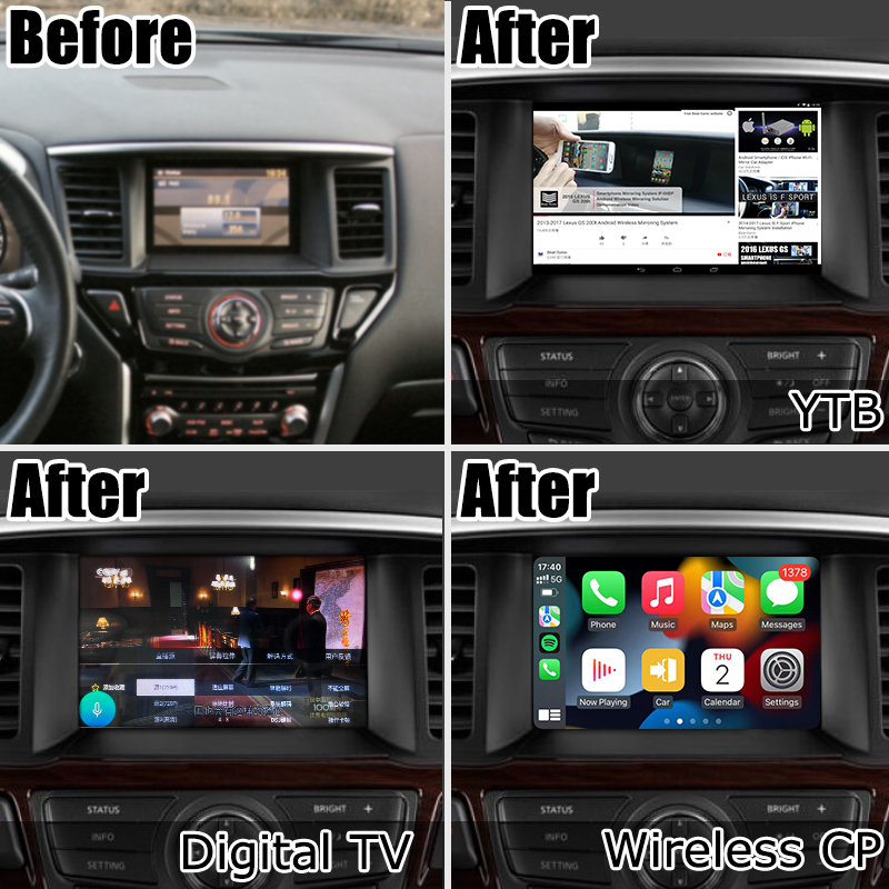 Nissan Pathfinder R52 Android multimedia screen upgrade IT06 06It system carplay