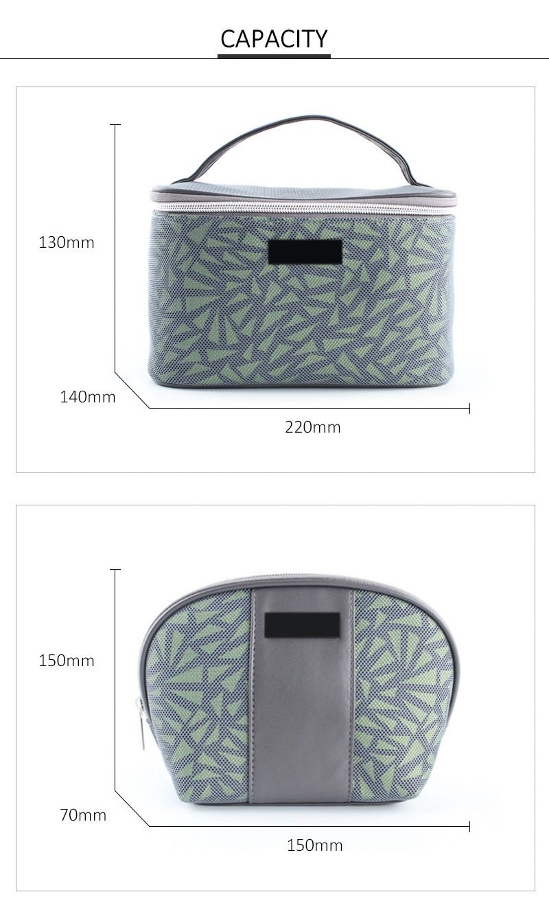4 Pieces PU Leather Cosmetic Mesh Travel Makeup Bag Sets