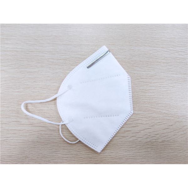 Vertical Folding Anti Pollution Face Mask , Non Woven KN95 Respirator Masks