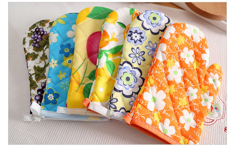 Manufacturer Custom digital printed cooking kitchen microwave cotton oven glove